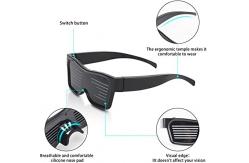 China USB Rechargeable Programmable Led Glasses Text Graffiti Animation Music Rhythm Modes supplier