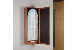 China 2 Hangers Teak Wood 15.5cm Depth Wall Mounted Ironing Cabinet supplier