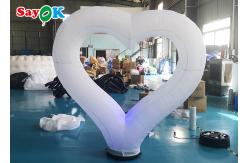 China Giant Inflatable Balloon Wedding Decoration Love Heart Model With Light supplier
