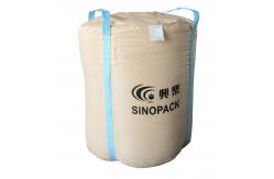 China Beige Circular 1 ton Food Grade FIBC with two handlings UV treated supplier