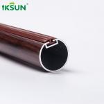 5.8m Wood Single Curtain Rod , Brown Wooden Curtain Pole ISO9001 Certified