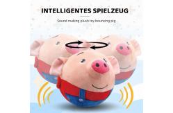 China Dog Plush Toy Funny Pig Electronic Interactive Pet Bouncing Balls Active Moving  Squeaky supplier