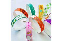 China Disposable Tyvek Wristbands for Entertainment Events and Amusement Parks Heat Resistant supplier