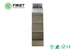China 4 Shelves POP Cardboard Floor Display With CMYK Printing For Advertising supplier