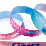 Personalized Colorful Holographic Paper Wristband Customized Slogan Wristband for sale