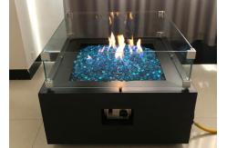 China ISO9001 Garden Firepit Table Set 0.8m Rectangular Outdoor Propane Fire Pit supplier