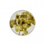 3D Crystal Paperweight Ball , Custom Paperweight With Flowers Inside