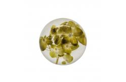 China 3D Crystal Paperweight Ball , Custom Paperweight With Flowers Inside supplier