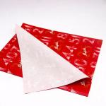 Christmas Gift Wrapping Packaging Red Tissue Paper Wrap With Gold Foil Printing Floral for sale
