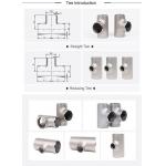 factory welding titanium pipe BW Titanium Reducing Tee Fitting