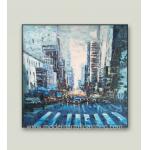 Palette Knife Cityscape Streetscape Oil Paintings Modern Canvas Art For Home Decoration for sale