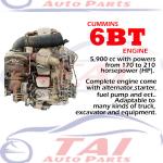 Diesel 6BT Japanese Engine Parts Cummins Long Block For Truck Bus Generator for sale