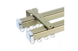 China 2m Modern Brushed Anodize Bendable Double Curtain Track supplier