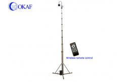 China Electric Power Vehicle Mounted Telescopic Mast 12m Extended Height With Tripod supplier