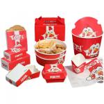 Folders Custom Recyclable Burger Box Acceptable Customer's Logo Eco-Friendly Fast Food Takeaway Packaging for sale