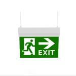 Energy Saving IP20 Rechargeable Led Emergency Lamp Green Color Exit Warning for sale