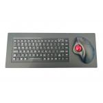 87 Keys Silicone USB Keyboard Waterproof With 34mm Optical Trackball Mouse for sale