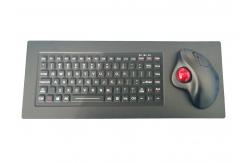 China 87 Keys Silicone USB Keyboard Waterproof With 34mm Optical Trackball Mouse supplier