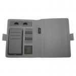 5W Waterproof Padfolio With Power Bank , Multifunctional Notebook Wireless Charger