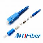 Plastic Material Fiber Optic Cable Connectors SC UPC SM MM Type For FTTH Network for sale