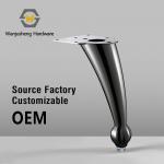 Modern Fluted Ball Bottom Curved Furniture Leg Adjustable Anti-slip Base Metal Support Feet for Sofa Leg Replacement Accessories for sale