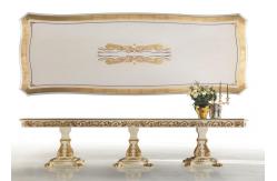 China American style luxury long dining table set with factory price supplier