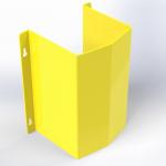 Yellow Galvanised Pipe Protectors Hardware Fabrication Pipe Protection Guard