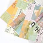 English Newspaper Flower Bouquet Wrapping Paper in 2 Colors for Gift Packaging for sale
