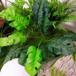 No Caring Artificial Landscape Trees With Lily Bamboo Monstera Small Plants Evergreen