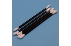China Lint Free Black Handle Double Ended Cleanroom Swab Car Cleaning Polyester Swab Stick supplier