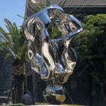 Outdoor Polished Stainless Steel Sculpture Spiritual Fortress For Collection for sale