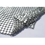 Metallic Sequined Aluminum Mesh Shower Curtain , Mesh Drapery Fabric Soft Texture for sale