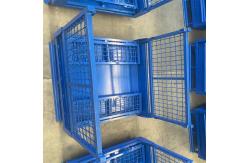 China Forklift Collapsible Metal Storage Box , Stackable Metal Cage Containers Rack Bin supplier