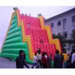 Inflatable Amusement Park With Red And Green Rock Climbing Wall , Ladder Step for sale