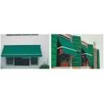 Aluminum Retractable Window Awnings Drop Arm Remote Control Deck Awnings