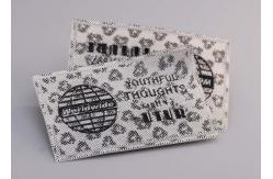 China Printed With Black Shiny Logos Custom Silicone Labels For Clothing supplier