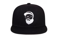 China 6 Panel Embroidery Snapback Cap Wool Acrylic Fabric Custom Flat Brim Hat supplier
