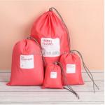 Soft Organic Cotton Drawstring Shoe Bags Small Foldable Cloth Canvas Cinch Backpack