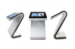China S Shaped LCD Touch Screen Kiosk Elegant Design With Built - In Speaker supplier