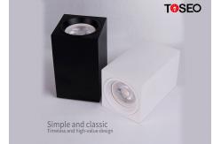 China Black GU10 Cylindrical Square Surface Mounted Downlight 70x70xH115mm supplier