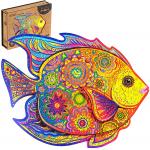 Eco Friendly Magic Animal Wooden Jigsaw Puzzles Shining Fish for sale