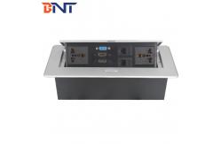 China 220V Square Desktop Pop Up Power Plug Zinc Alloy For Computer Supply supplier
