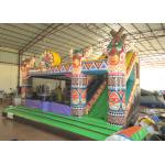 Amusement Park Inflatable Bouncy Castle With Slide , Commercial Little Kids Jumping Castles