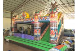 China Amusement Park Inflatable Bouncy Castle With Slide , Commercial Little Kids Jumping Castles supplier