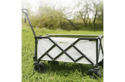 China Adjustable Handle Camping Folding Wagon 4 Wheels 150 Lbs Capacity Double layer supplier