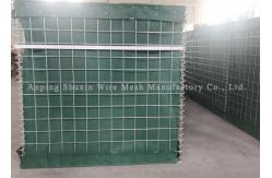 China Anti Rust Wire Mesh Galvanized Military Barrier With Sand / Green Geotextile supplier