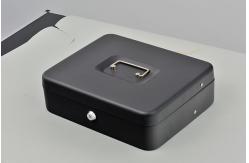 China Powder Metal Money Box With Lock Clips / Modern Antitheft Portable Office Money Safes supplier
