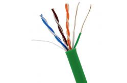 China PVC Jacket UTP CMP CAT6A Plenum 1000ft 23AWG 10Gbps For Green Jacket supplier