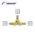 China Tubomart Pex Al Pex Press Fitting Equal Elbow PEX Gas Fitting Gas Pipe Fittings System Brass Materials factory