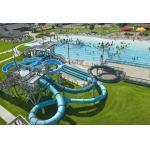 Water Play Outdoor Fiberglass Swimming Games Pool Slides Aqua Park Equipment For Kids for sale